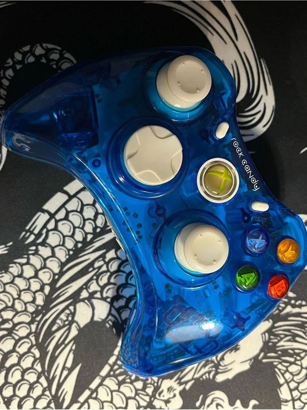 Rock Candy Translucent Blue Wireless Gaming Controller for Xbox 360